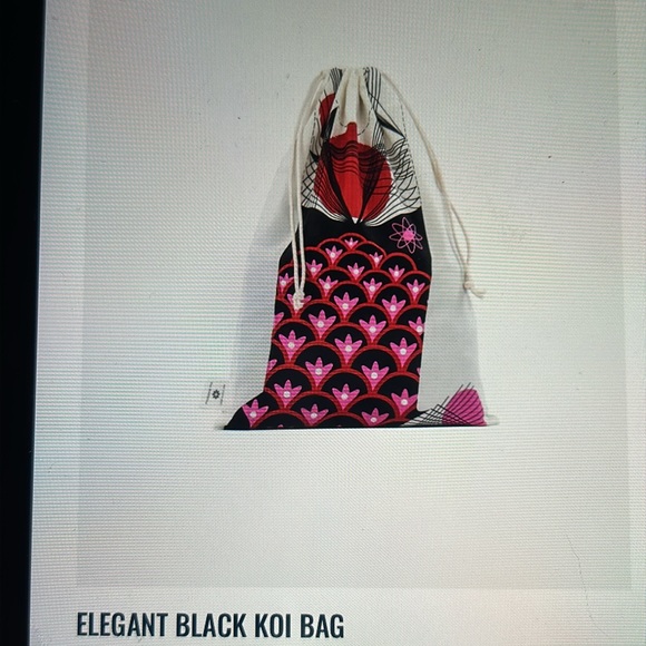 Madame MO Elegant Black KOI Bag Certified Organic - Picture 12 of 15